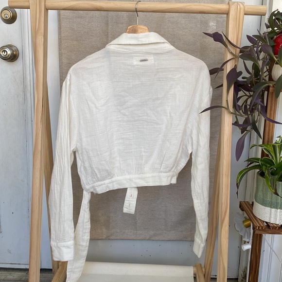 The Normal Brand Kalo Wrap Top in Ivory - Picture 2 of 15